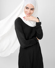 Bright White Viscose Woven Scarf