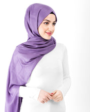 Bright Violet Viscose Woven Scarf