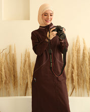 Ripe Plum Full Front Open Jilbab