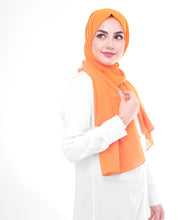 Orange Pepper Poly Georgette Scarf