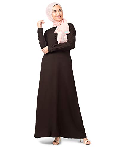 Silk Route© Slim Cocoa Maxi Dress Abaya Maxi Dress Jilbab Medium 54