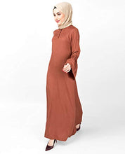 Silk Route© Slim Cocoa Maxi Dress Abaya Maxi Dress Jilbab Medium 54