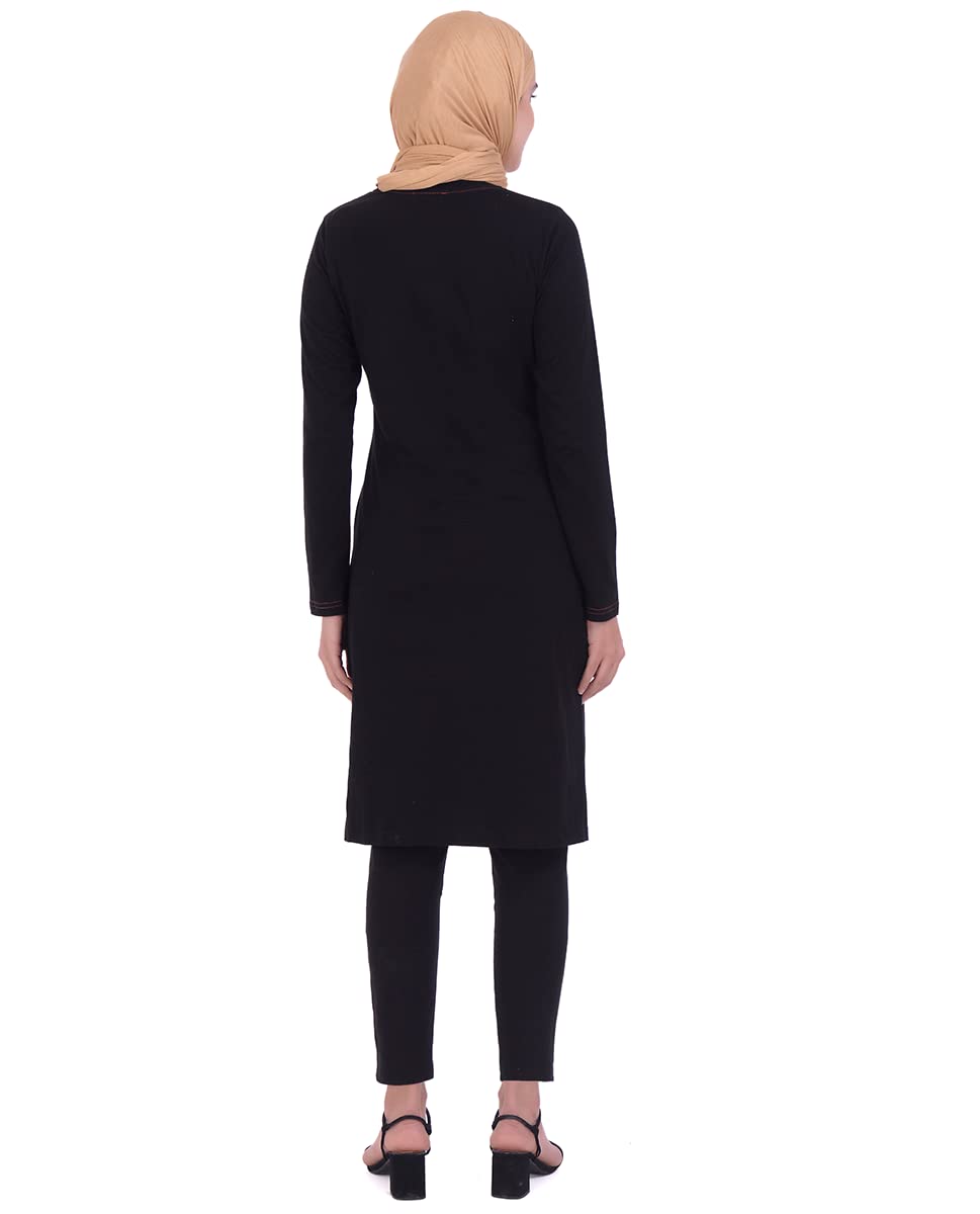 Silk Route Black Print Jersey T-Shirt Dress Medium