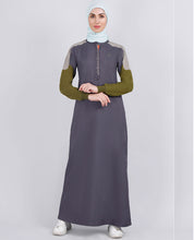 Olive Dab Anthracite Grey Jilbab