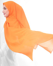 Orange Pepper Poly Georgette Scarf