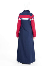 Navy Polo Neck Taslon Jilbab