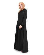 Silk Route © Urban Black Flared Viscose Maxi Dress Jilbab Medium 58