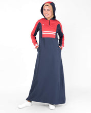 Silk Route Red Casual Colour Block Jilbab Medium 56