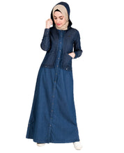 Silk Route Mock Jacket Denim Jilbab Small 56