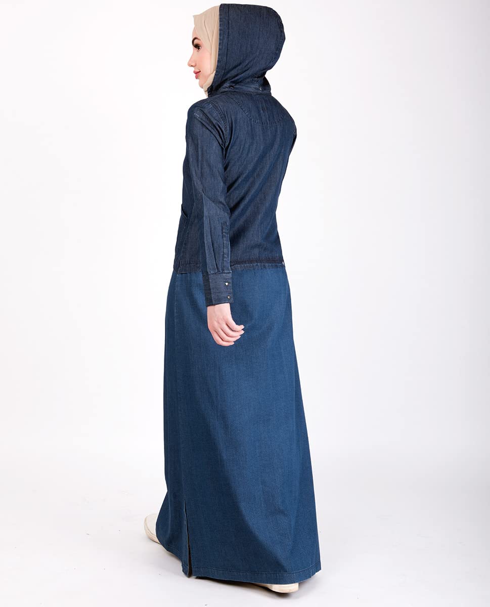 Silk Route Mock Jacket Denim Jilbab Small 56