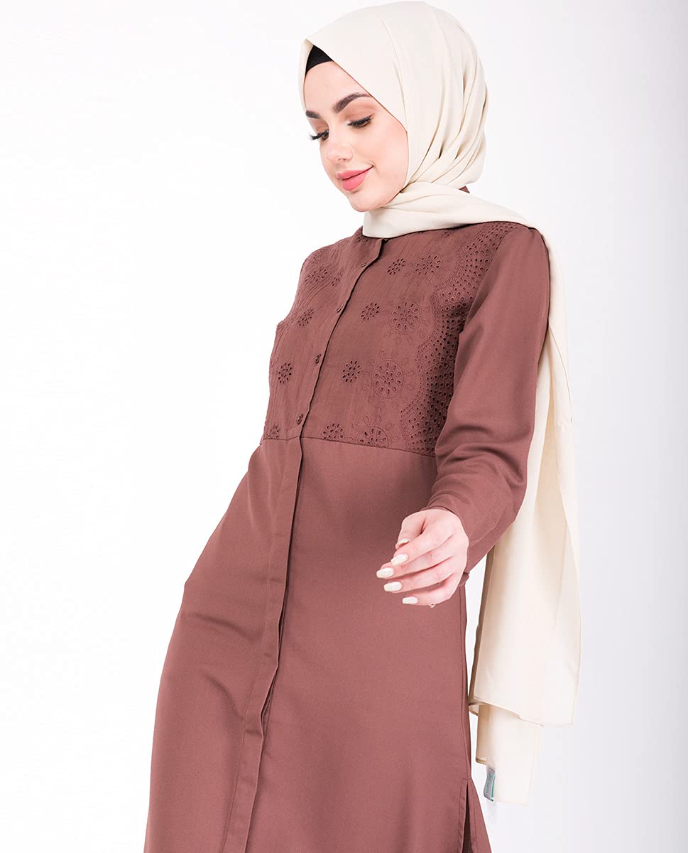 Silk Route Shifley Cognac Shirt Dress Small Brown