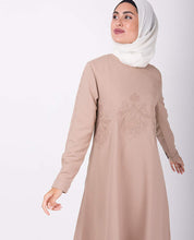 Silk Route London Beige Handkerchief Embroidered Midi Dress Medium