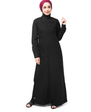 Silk Route Black Lace Patched Abaya Cotton Urban Maxi Dress Jilbab Small 58