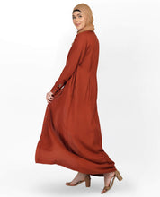 Silk Route Curved Collar Slim Waist Sequoia Abaya Small 54 Red