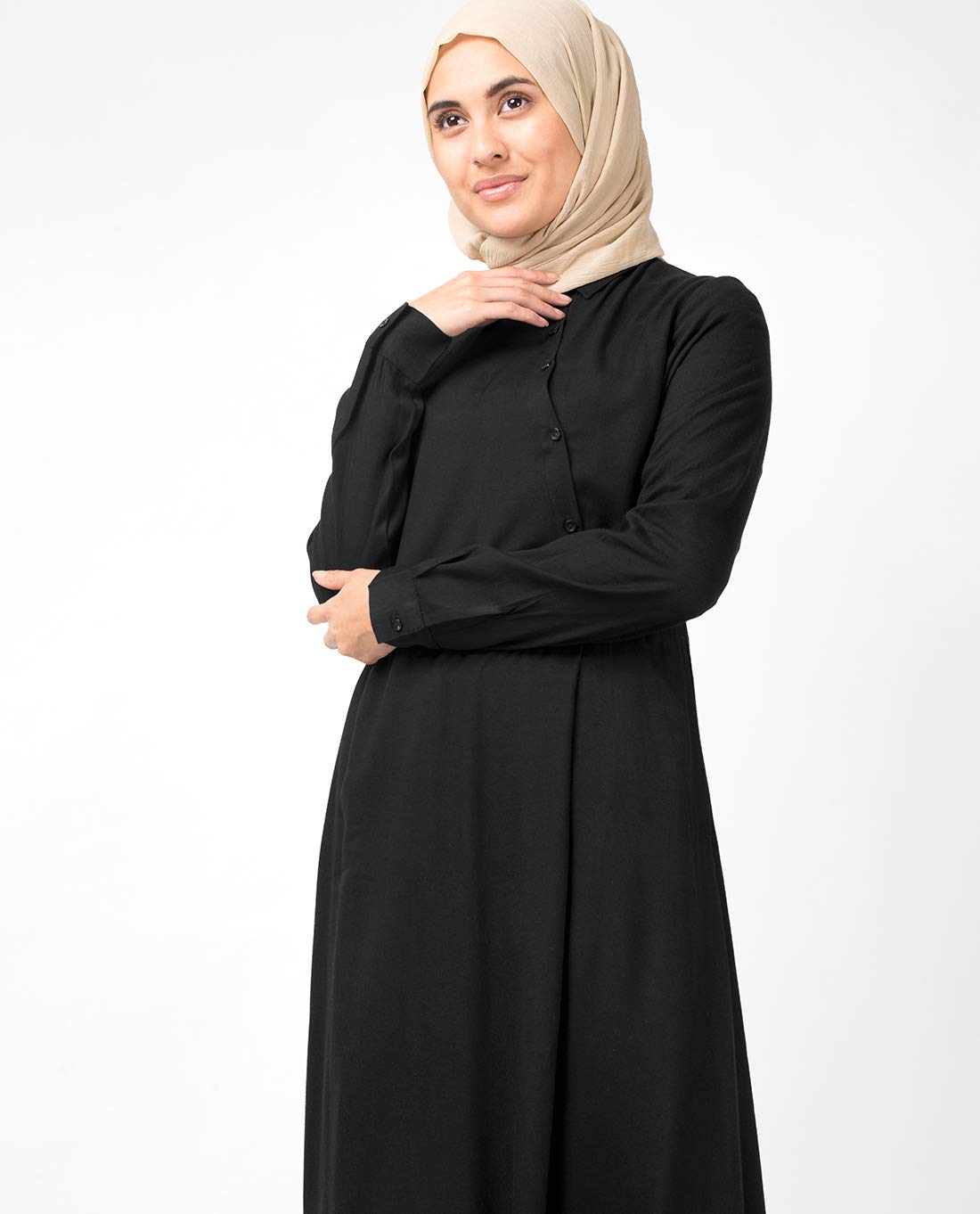 Silk Route© Slim Cocoa Maxi Dress Abaya Maxi Dress Jilbab Medium 54