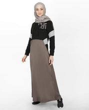 Silk Route Black & Grey Hoody Jilbab Taslon Sporty Abaya Maxi Dress Jilbab Medium 56