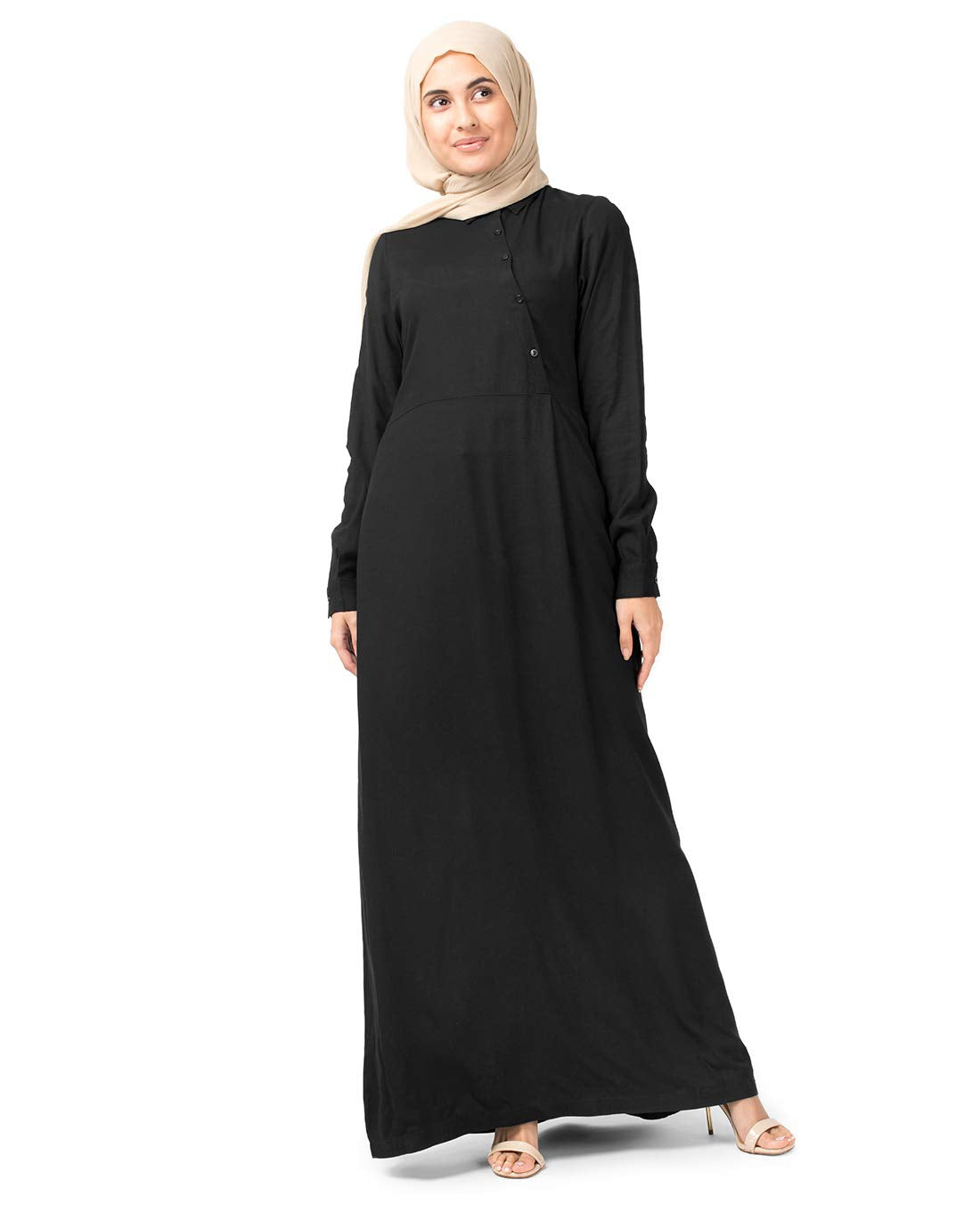 Silk Route© Slim Cocoa Maxi Dress Abaya Maxi Dress Jilbab Medium 54