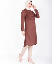 Silk Route Shifley Cognac Shirt Dress Small Brown
