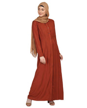 Silk Route Curved Collar Slim Waist Sequoia Abaya Small 54 Red