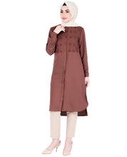 Silk Route Shifley Cognac Shirt Dress Small Brown