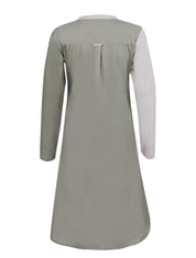 Silk Route Beige Colour Block Shirt Dress Small