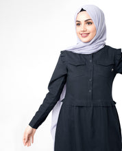 Silk Route Navy Ruffle Urban Cotton Maxi Dress Jilbab XLarge 56