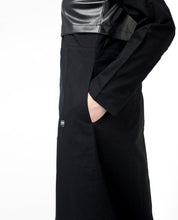 Silk Route Black PU Hooded Cotton Urban Maxi Dress Jilbab Large 60
