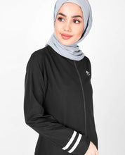Silk Route© Black & White Top Stitch Abaya Viscose Sporty Maxi Dress Jilbabs Large 56