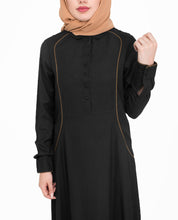 Silk Route © Urban Black Flared Viscose Maxi Dress Jilbab Medium 58