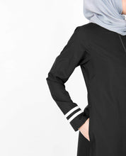 Silk Route© Black & White Top Stitch Abaya Viscose Sporty Maxi Dress Jilbabs Large 56