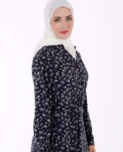 Silk Route Navy All Over Print Abaya Large 60