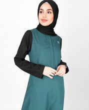 Silk Route© Tapestry Green Colour Blocking Abaya Polyester Sporty Maxi Dress Jilbabs Small 56