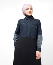 Silk Route Mid Waist Skirt Denim Shirt Urban Abaya Maxi Dress Jilbab Small 58