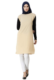 Silk Route© Boat Neck Beige Poly Slip Dress XLarge Tall