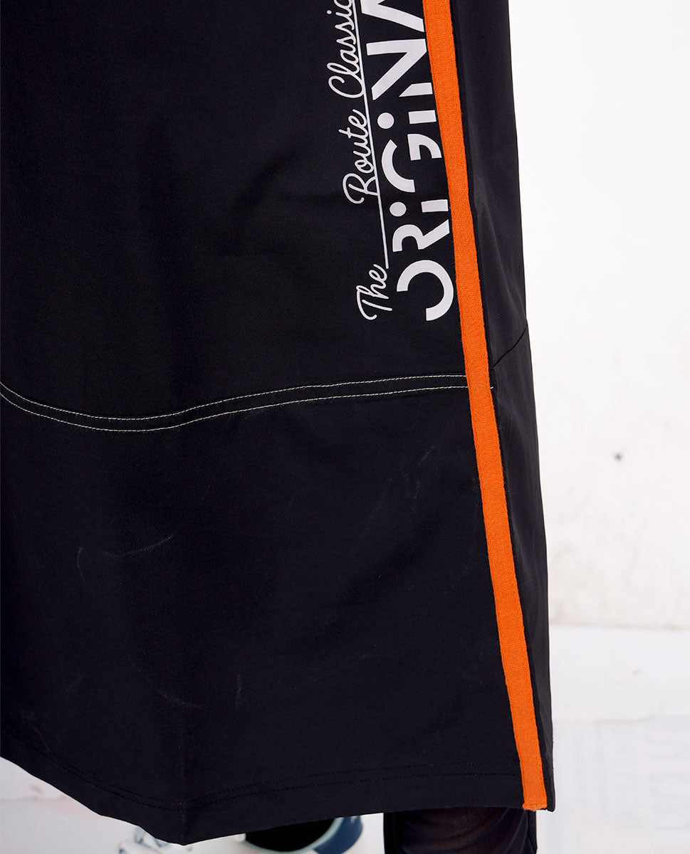 Touch Of Tangerine Black Diagonal Print Jilbab