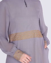 Misty Cloud Embroidered Abaya Medium