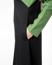 Silk Route Black & Green Colour Blocking Taslon Sporty Maxi Dress Jilbab Small 56