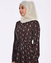 Silk Route Spring Fever Printed Brown Abaya Maxi Dress Jilbab Large