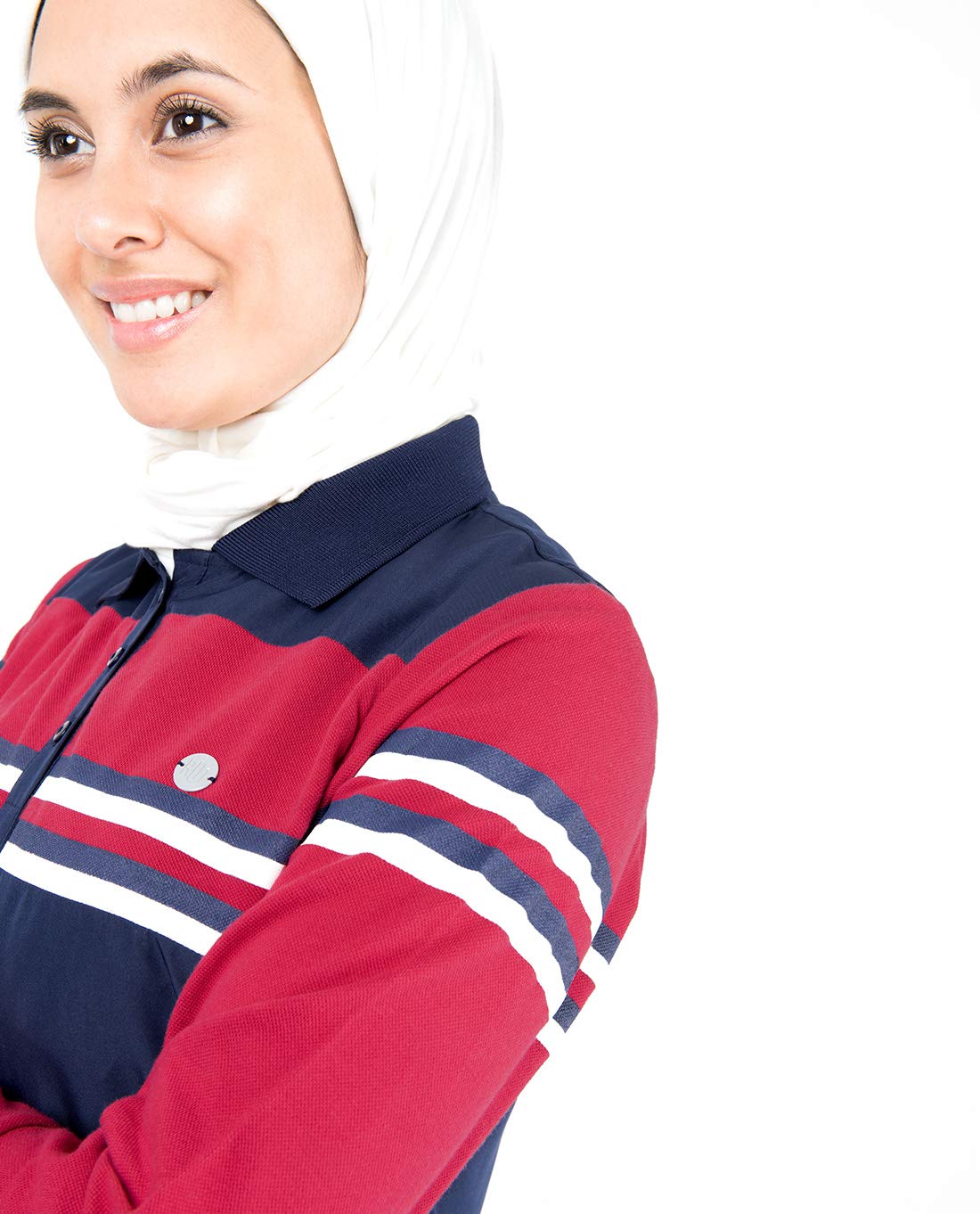 Silk Route© Navy Polo Neck Abaya Taslon Sporty Maxi Dress Jilbab Small 58