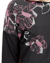 Black Dropped Shoulder Floral Jilbab