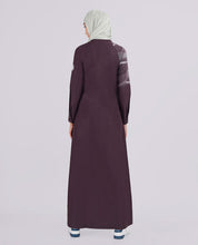 Shale Grey Printed Sleeves Jilbab
