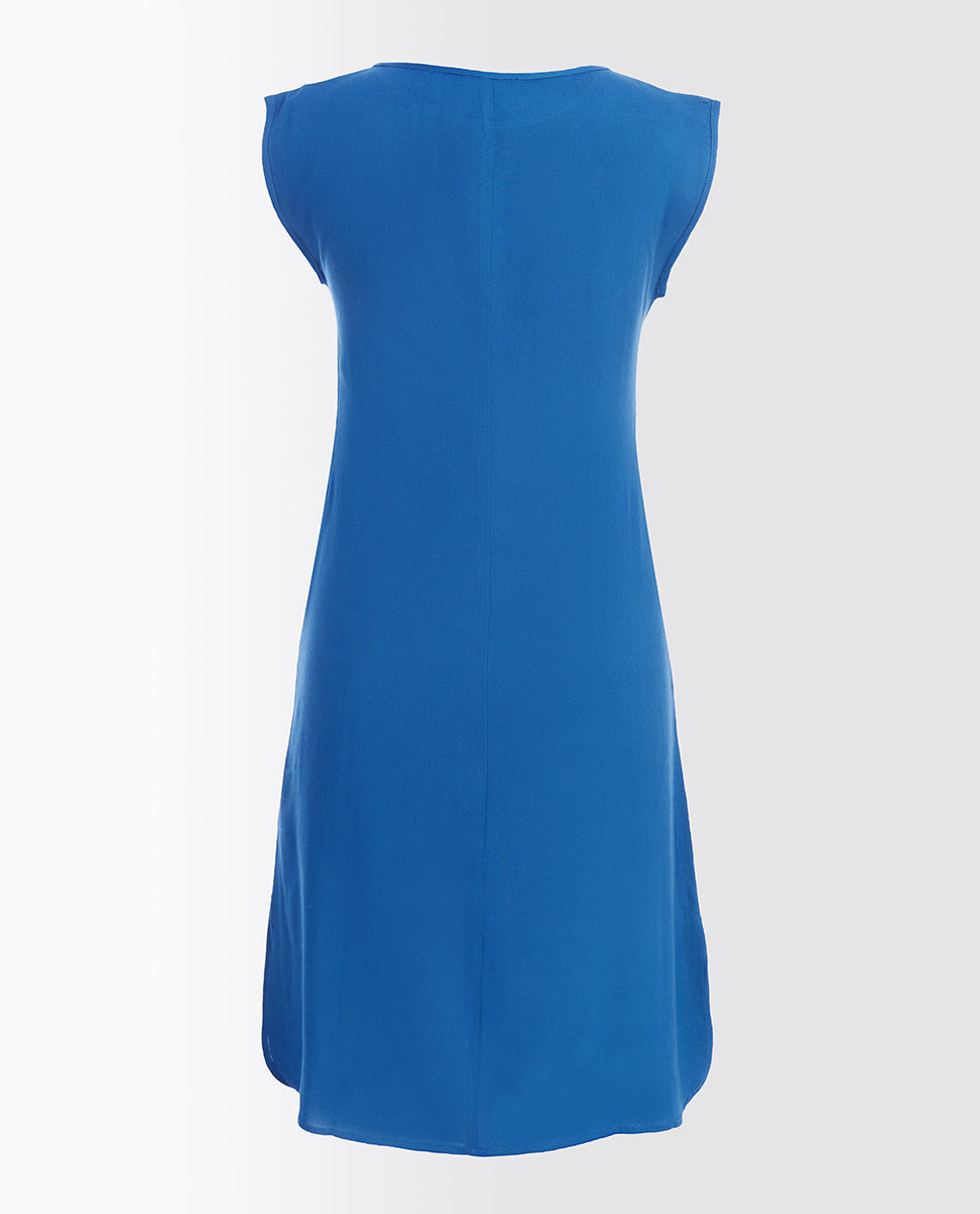 Stargazer Blue Rayon Slip Dress