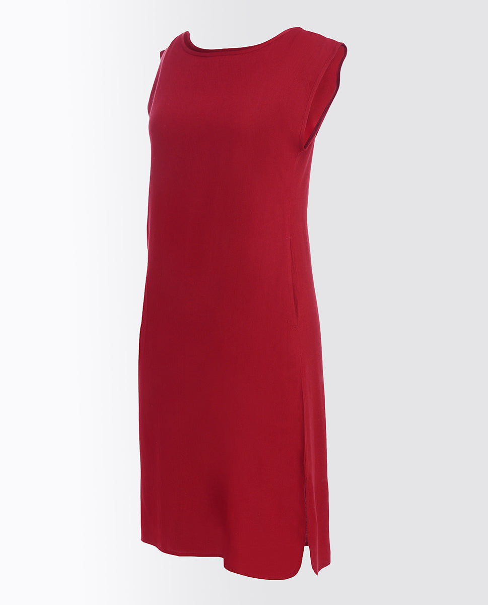 Rumba Red Rayon Slip Dress