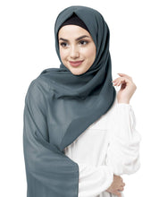 Dark Slate Blue Poly Georgette Scarf