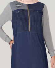 Fine Denim Shirt Collar Jilbab