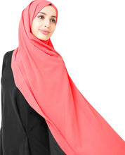 Calypso Coral Poly Georgette Scarf