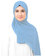 Placid Blue Poly Georgette Scarf
