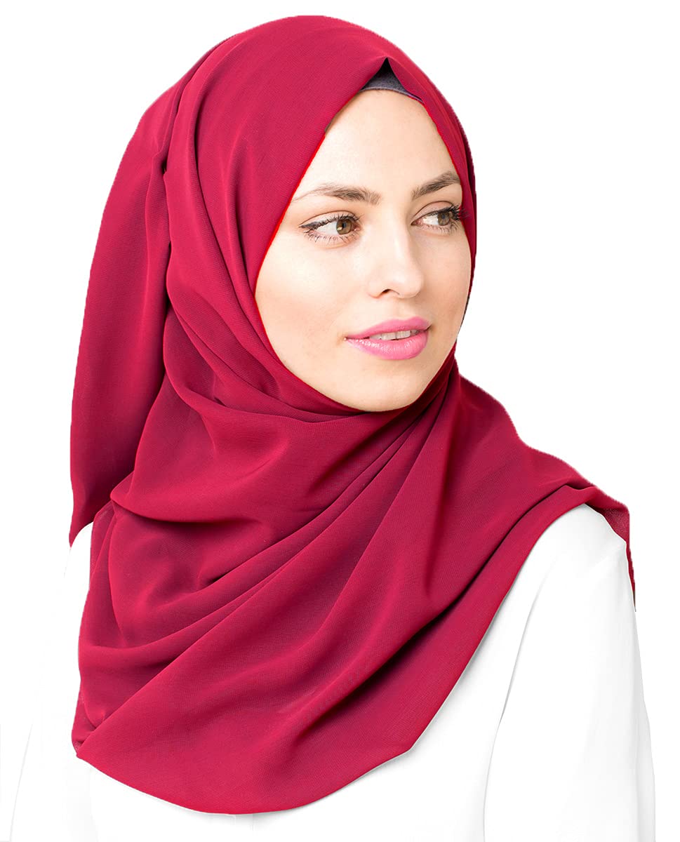 Virtual Pink Poly Georgette Scarf