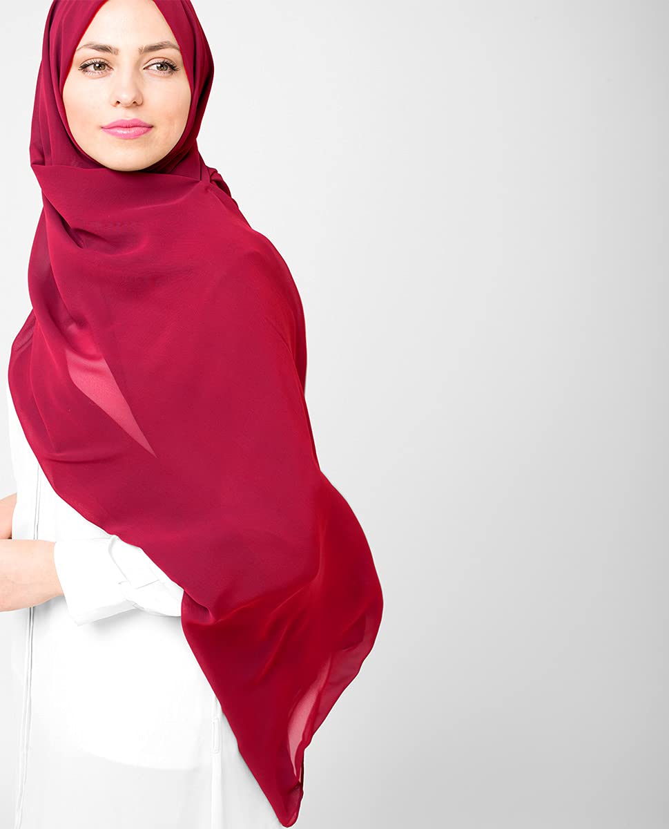 Virtual Pink Poly Georgette Scarf
