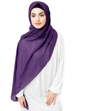 Sparkling Grape Purple Poly Georgette Scarf